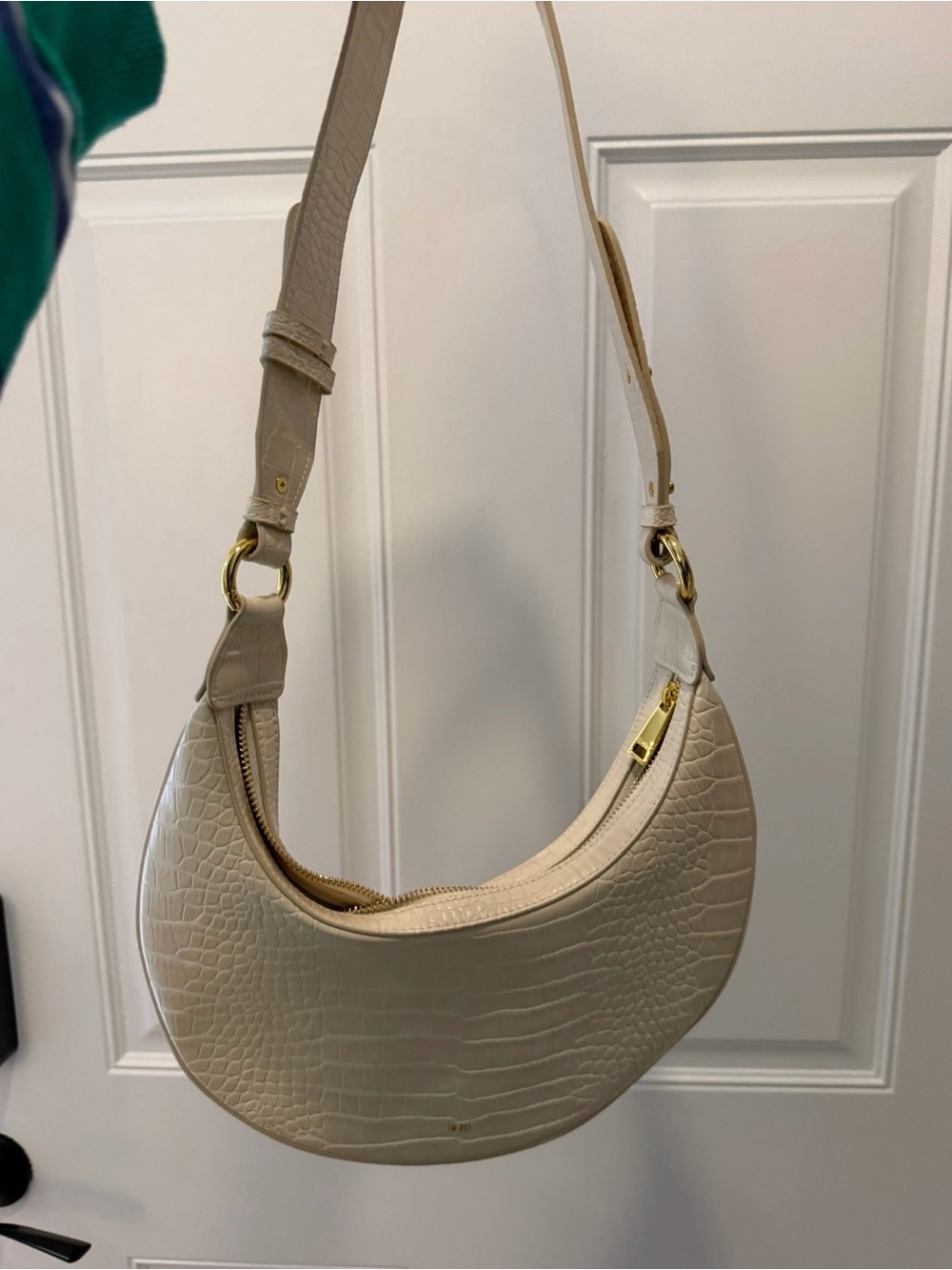 Cream JW PEI  Crescent Shoulder Bag